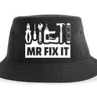 Dad Mr Fix It Funny Fathers Day For Father Of A Son Daddy Sustainable Bucket Hat