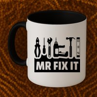 Dad Mr Fix It Funny Fathers Day For Father Of A Son Daddy Mug