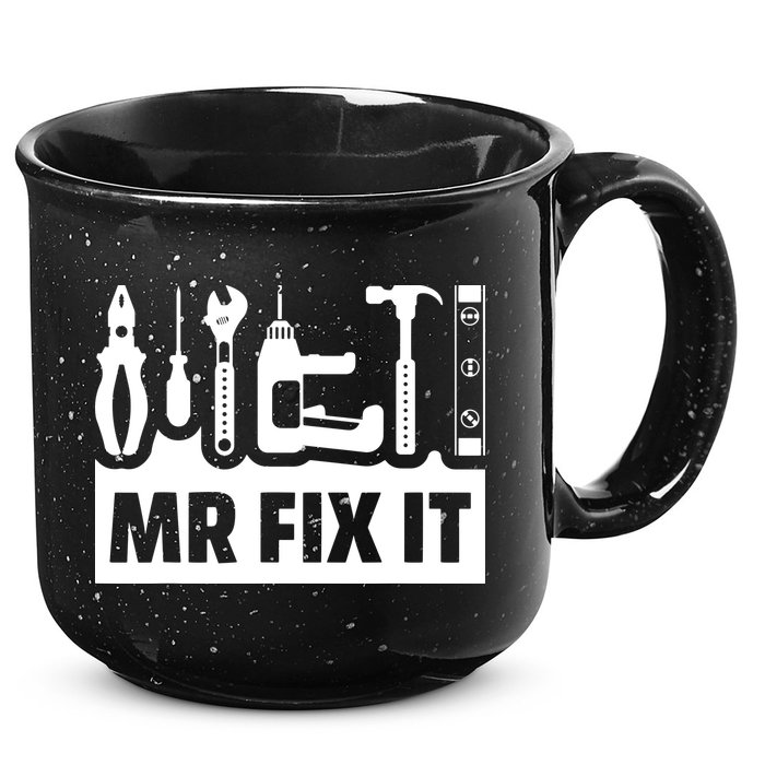 Dad Mr Fix It Funny Fathers Day For Father Of A Son Daddy 15oz Campfire Ceramic Mug
