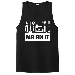 Dad Mr Fix It Funny Fathers Day For Father Of A Son Daddy PosiCharge Competitor Tank