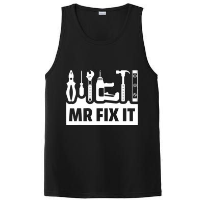 Dad Mr Fix It Funny Fathers Day For Father Of A Son Daddy PosiCharge Competitor Tank