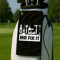 Dad Mr Fix It Funny Fathers Day For Father Of A Son Daddy Golf Towel