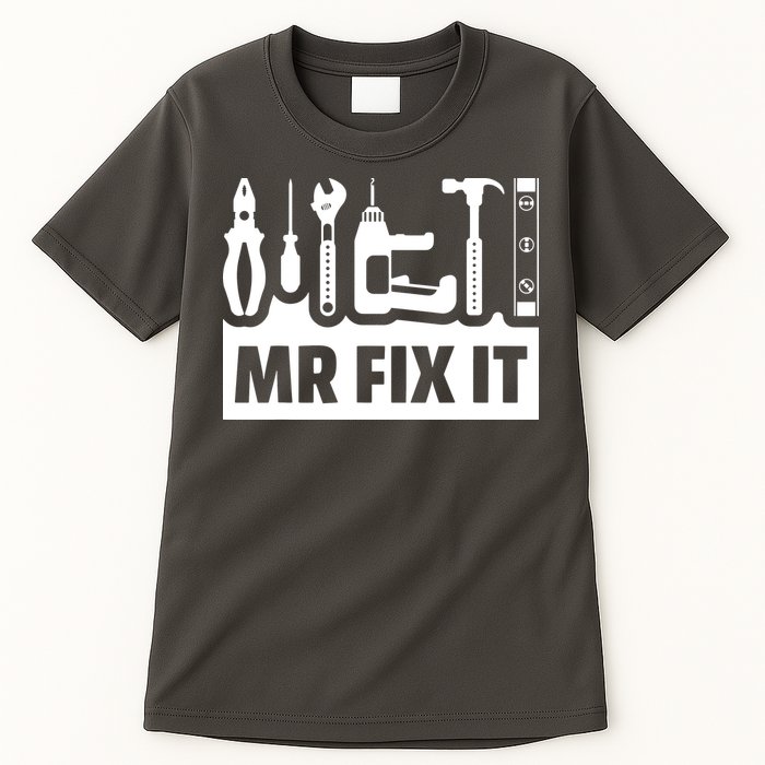 Dad Mr Fix It Funny Fathers Day For Father Of A Son Daddy Tall T-Shirt