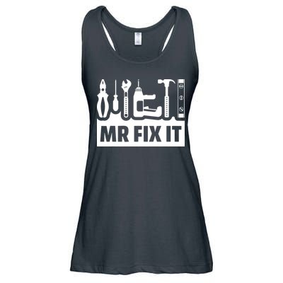 Dad Mr Fix It Funny Fathers Day For Father Of A Son Daddy Ladies Essential Flowy Tank