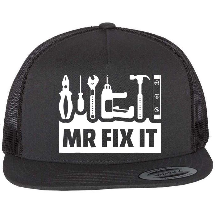 Dad Mr Fix It Funny Fathers Day For Father Of A Son Daddy Flatbill Hat