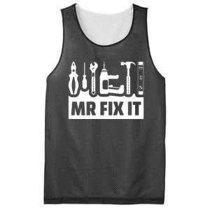 Dad Mr Fix It Funny Fathers Day For Father Of A Son Daddy Mesh Reversible Basketball Jersey Tank