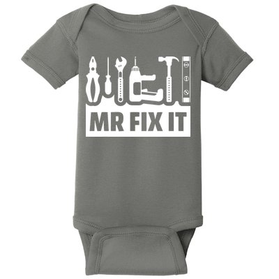 Dad Mr Fix It Funny Fathers Day For Father Of A Son Daddy Baby Bodysuit