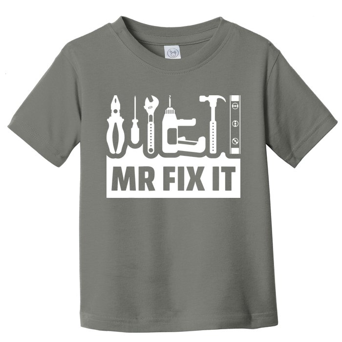 Dad Mr Fix It Funny Fathers Day For Father Of A Son Daddy Toddler T-Shirt