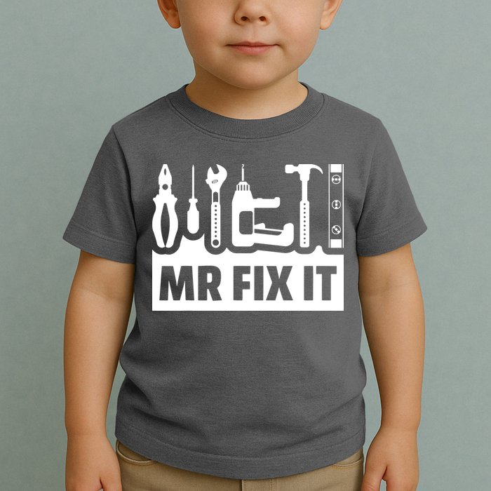 Dad Mr Fix It Funny Fathers Day For Father Of A Son Daddy Toddler T-Shirt