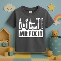 Dad Mr Fix It Funny Fathers Day For Father Of A Son Daddy Toddler T-Shirt