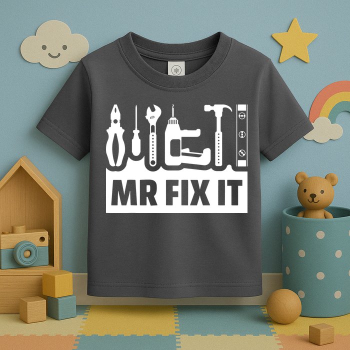 Dad Mr Fix It Funny Fathers Day For Father Of A Son Daddy Toddler T-Shirt