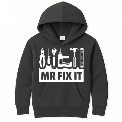 Dad Mr Fix It Funny Fathers Day For Father Of A Son Daddy Kids Hoodie