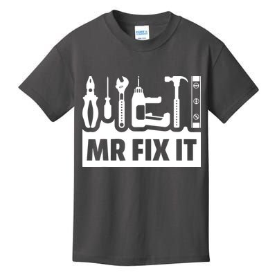 Dad Mr Fix It Funny Fathers Day For Father Of A Son Daddy Kids T-Shirt