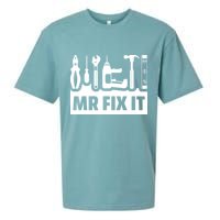 Dad Mr Fix It Funny Fathers Day For Father Of A Son Daddy Sueded Cloud Jersey T-Shirt