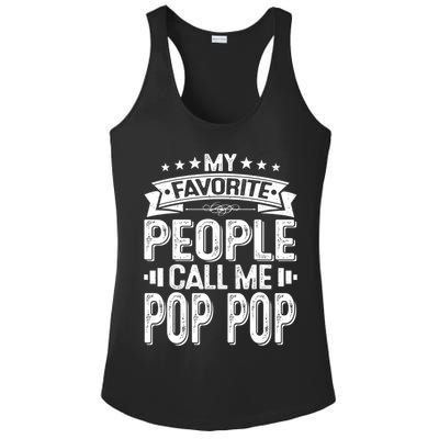 Distressed My Favorite People Call Me Pop Pop Retro Ladies PosiCharge Competitor Racerback Tank