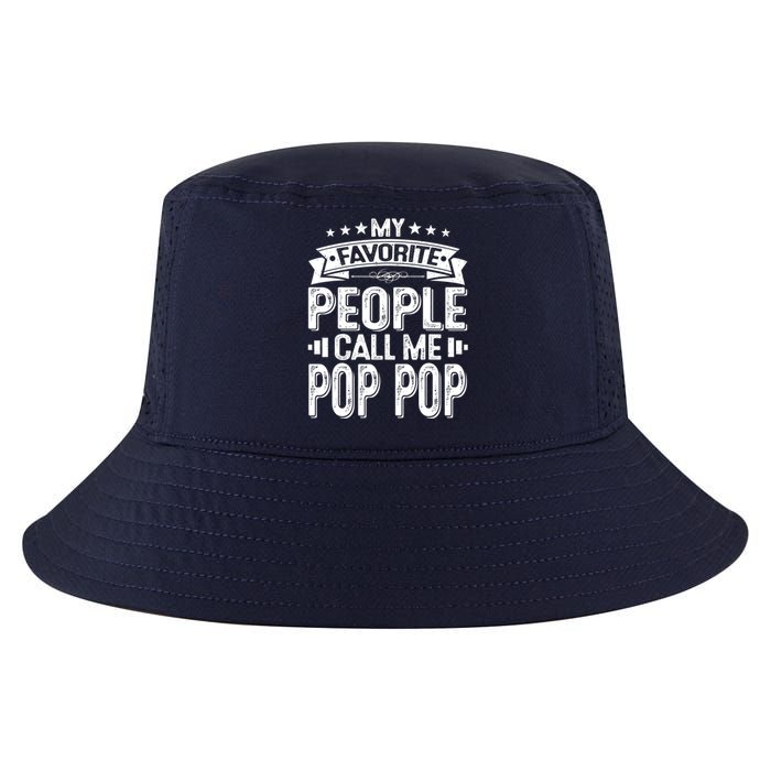 Distressed My Favorite People Call Me Pop Pop Retro Cool Comfort Performance Bucket Hat