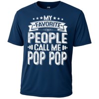 Distressed My Favorite People Call Me Pop Pop Retro Cooling Performance Crew T-Shirt