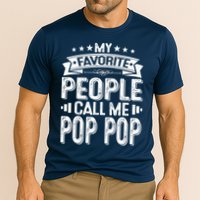 Distressed My Favorite People Call Me Pop Pop Retro Cooling Performance Crew T-Shirt