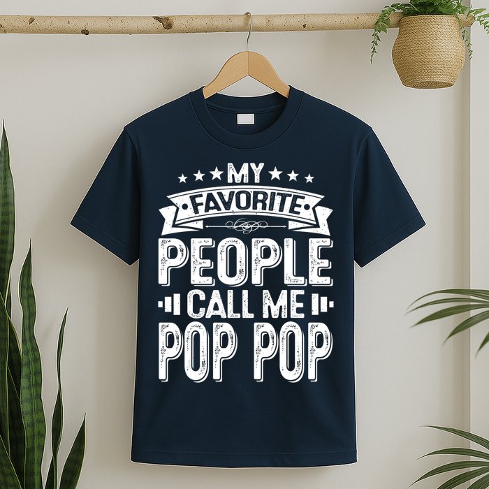 Distressed My Favorite People Call Me Pop Pop Retro T-Shirt