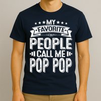 Distressed My Favorite People Call Me Pop Pop Retro T-Shirt