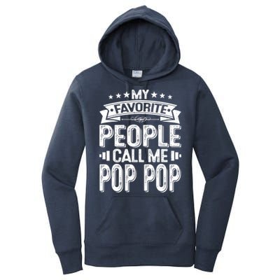 Distressed My Favorite People Call Me Pop Pop Retro Women's Pullover Hoodie