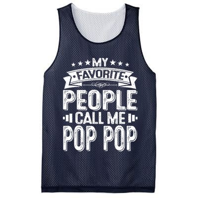 Distressed My Favorite People Call Me Pop Pop Retro Mesh Reversible Basketball Jersey Tank