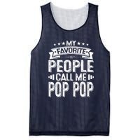 Distressed My Favorite People Call Me Pop Pop Retro Mesh Reversible Basketball Jersey Tank