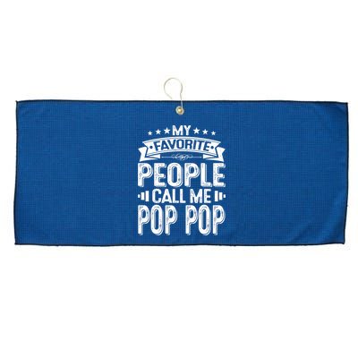 Distressed My Favorite People Call Me Pop Pop Retro Large Microfiber Waffle Golf Towel