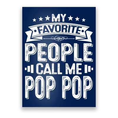 Distressed My Favorite People Call Me Pop Pop Retro Poster