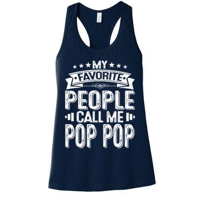 Distressed My Favorite People Call Me Pop Pop Retro Womens Tank Top