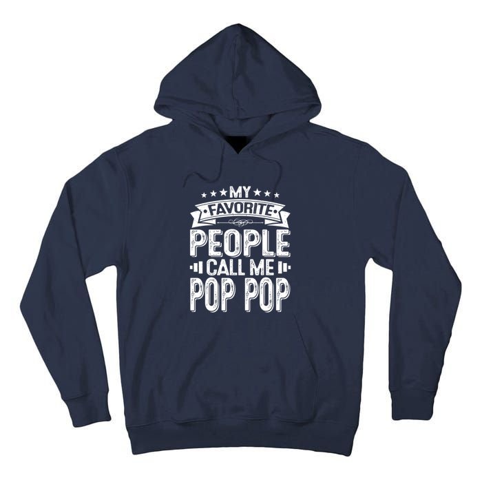 Distressed My Favorite People Call Me Pop Pop Retro Tall Hoodie