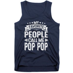 Distressed My Favorite People Call Me Pop Pop Retro Tank Top