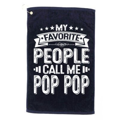 Distressed My Favorite People Call Me Pop Pop Retro Golf Towel