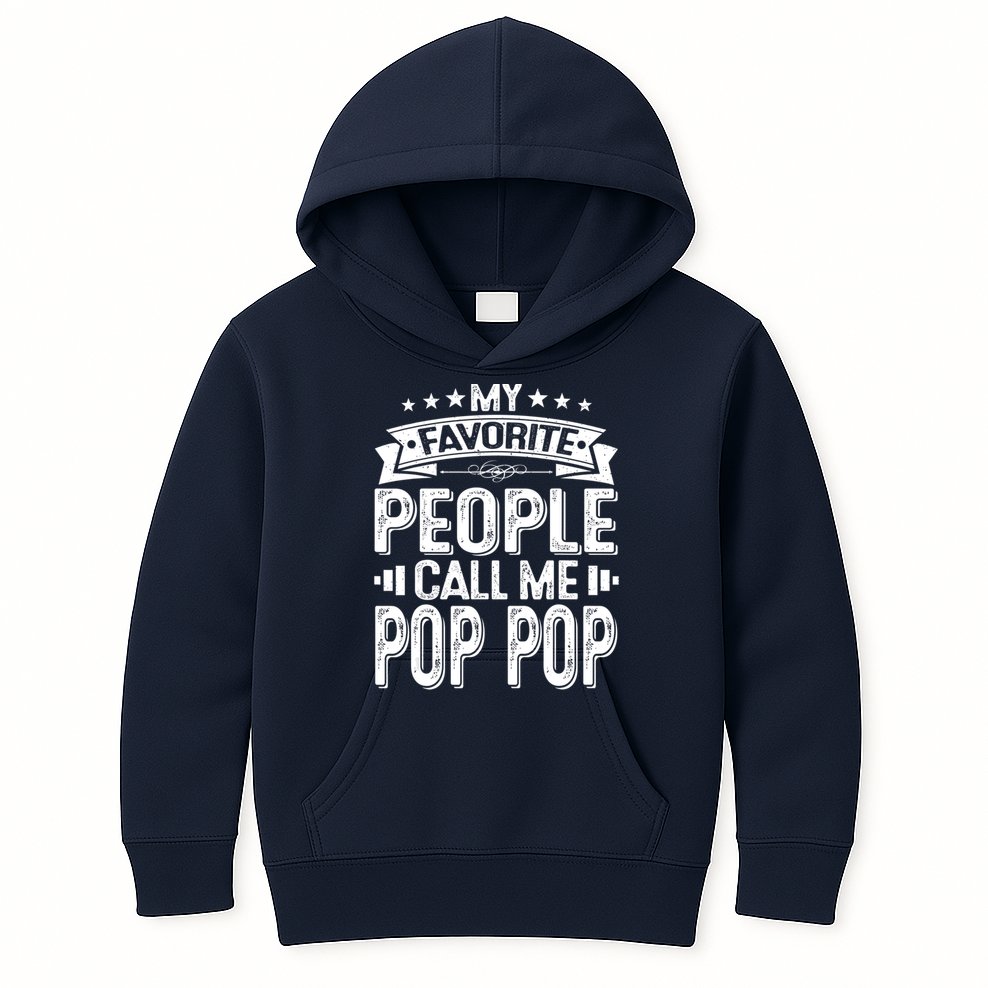 Distressed My Favorite People Call Me Pop Pop Retro Kids Hoodie