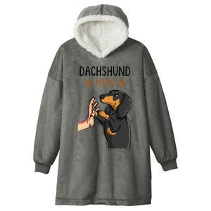 Dachshund Mom Funny Weenie Mama Dog Lover  Hooded Wearable Blanket