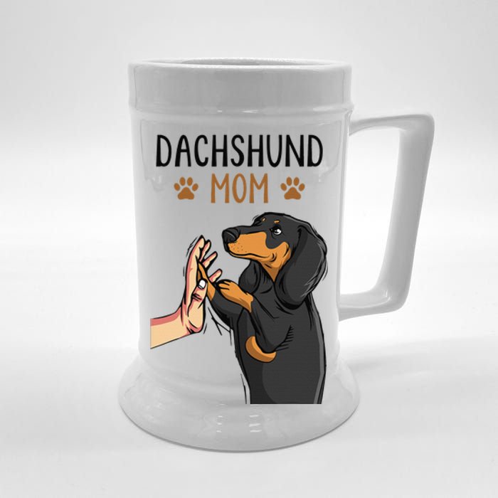 Dachshund Mom Funny Weenie Mama Dog Lover  Beer Stein