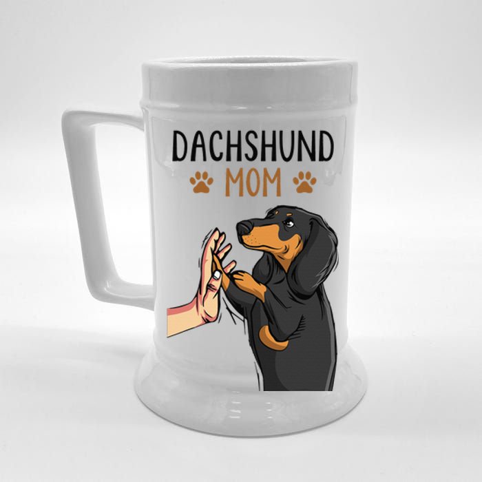 Dachshund Mom Funny Weenie Mama Dog Lover  Beer Stein