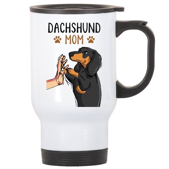 Dachshund Mom Funny Weenie Mama Dog Lover  Stainless Steel Travel Mug