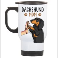 Dachshund Mom Funny Weenie Mama Dog Lover  Stainless Steel Travel Mug