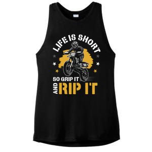 Dirtbike Motocross Forget Everything And Ride Mx Ladies PosiCharge Tri-Blend Wicking Tank