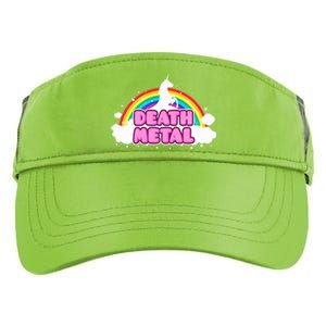 Death Metal! (Funny Unicorn Rainbow Mosh Parody Design) Adult Drive Performance Visor