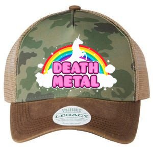 Death Metal! (Funny Unicorn Rainbow Mosh Parody Design) Legacy Tie Dye Trucker Hat