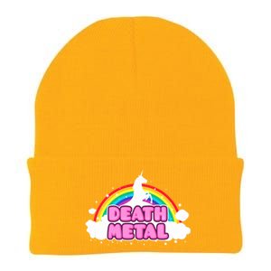 Death Metal! (Funny Unicorn Rainbow Mosh Parody Design) Knit Cap Winter Beanie