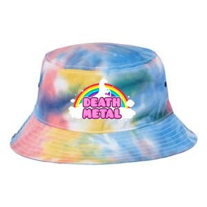 Death Metal! (Funny Unicorn Rainbow Mosh Parody Design) Tie Dye Newport Bucket Hat