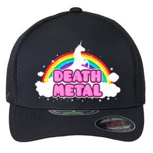 Death Metal! (Funny Unicorn Rainbow Mosh Parody Design) Flexfit Unipanel Trucker Cap