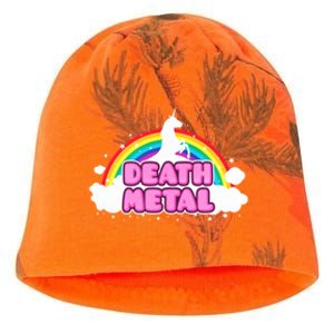 Death Metal! (Funny Unicorn Rainbow Mosh Parody Design) Kati - Camo Knit Beanie