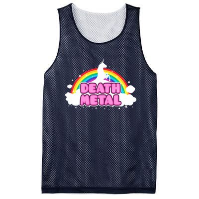 Death Metal! (Funny Unicorn Rainbow Mosh Parody Design) Mesh Reversible Basketball Jersey Tank