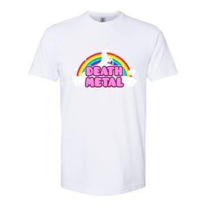 Death Metal! (Funny Unicorn Rainbow Mosh Parody Design) Softstyle® CVC T-Shirt