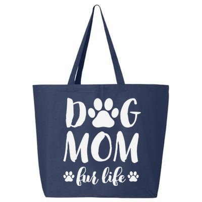 Dog Mom Fur Life Mothers Day Gift for Wo Wife Dogs 25L Jumbo Tote