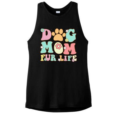 Dog Mom Fur Life Mothers Day For Wife Dogs Ladies PosiCharge Tri-Blend Wicking Tank